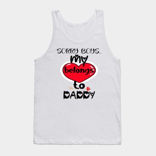 Funny Girls Valentine Quote Cool Daddy Girls Valentines Day Tank Top